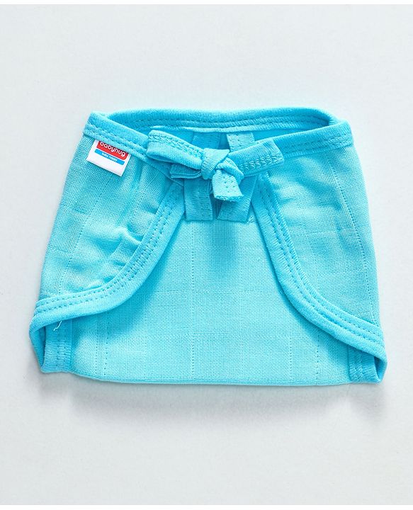 Babyhug Muslin Cloth Nappy Set of 5 Large - Aqua - Large Blue