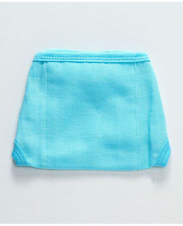 Babyhug Muslin Cloth Nappy Set of 5 Large - Aqua - Large Blue