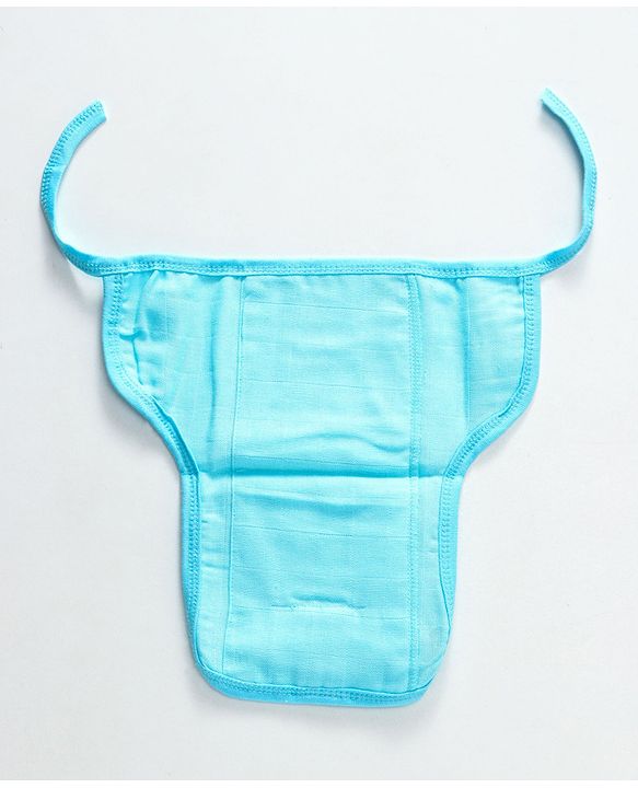 Babyhug Muslin Cloth Nappy Set of 5 Large - Aqua - Large Blue