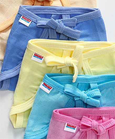 Babyhug Muslin Cloth Nappy Set of 5 Extra Small - Multicolor