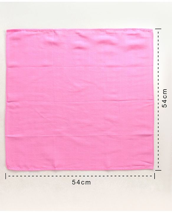 Babyhug Square Cotton Muslin Nappy Set Small Pack Of 5 (Color May Vary)