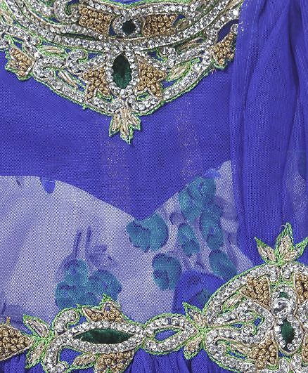 Babyhug Sleeveless Kurti Churidar With Dupatta - Blue