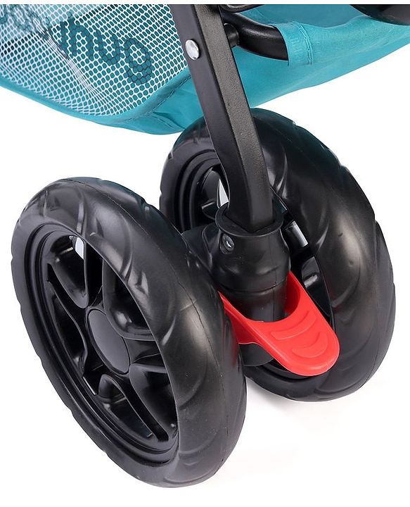 Babyhug Cocoon Stroller With Mosquito Net & Reversible Handle - Sea Green