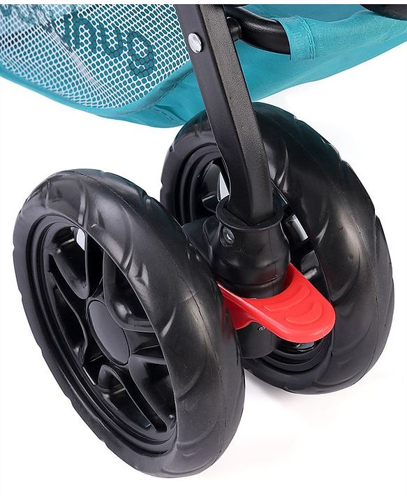 Babyhug Cocoon Stroller With Mosquito Net & Reversible Handle - Sea Green