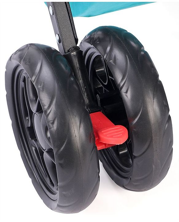 Babyhug Cocoon Stroller With Mosquito Net & Reversible Handle - Sea Green