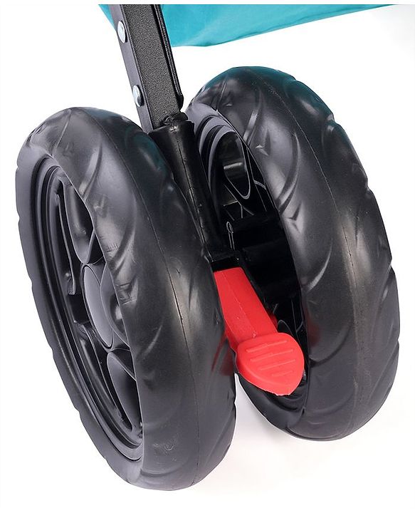 Babyhug Cocoon Stroller With Mosquito Net & Reversible Handle - Sea Green