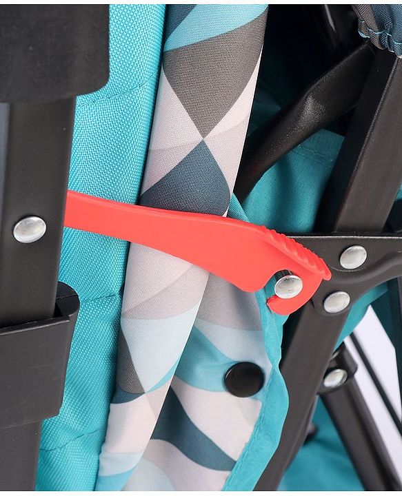 Babyhug Cocoon Stroller With Mosquito Net & Reversible Handle - Sea Green