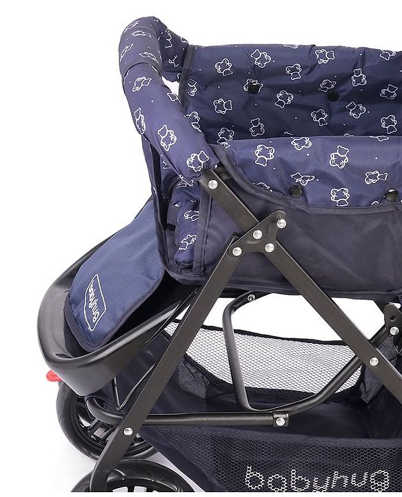 Babyhug Cocoon Stroller With Mosquito Net & Reversible Handle - Blue