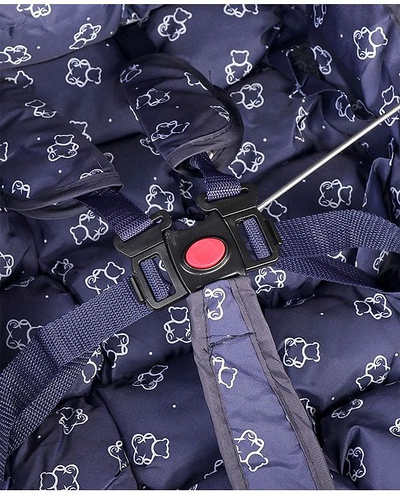 Babyhug Cocoon Stroller With Mosquito Net & Reversible Handle - Blue