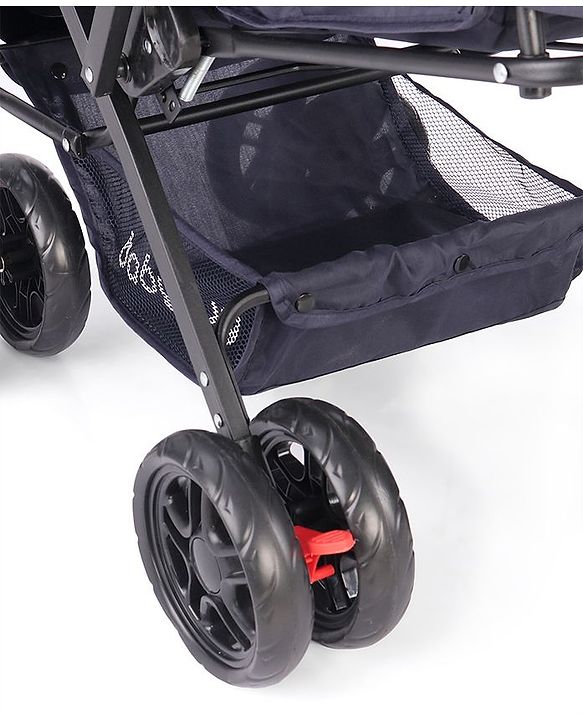 Babyhug Cocoon Stroller With Mosquito Net & Reversible Handle - Blue