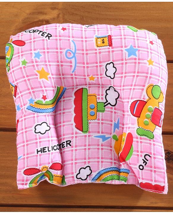 Babyhug Cotton Bedding Set With Center Zip Mosquito Net Transport In Star Print- Pink