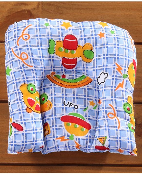 Babyhug Cotton Bedding Set With Center Zip Mosquito Net Transport In Star Print- Blue