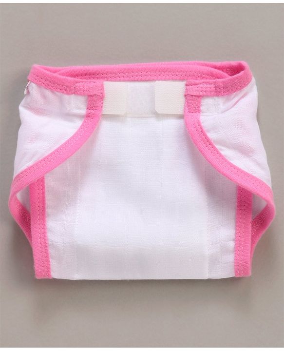 Babyhug 100% Cotton Cloth Nappies With Velcro Small Set Of 5 - Multicolor