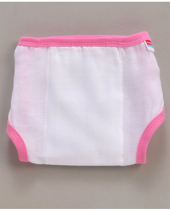 Babyhug 100% Cotton Cloth Nappies With Velcro Small Set Of 5 - Multicolor