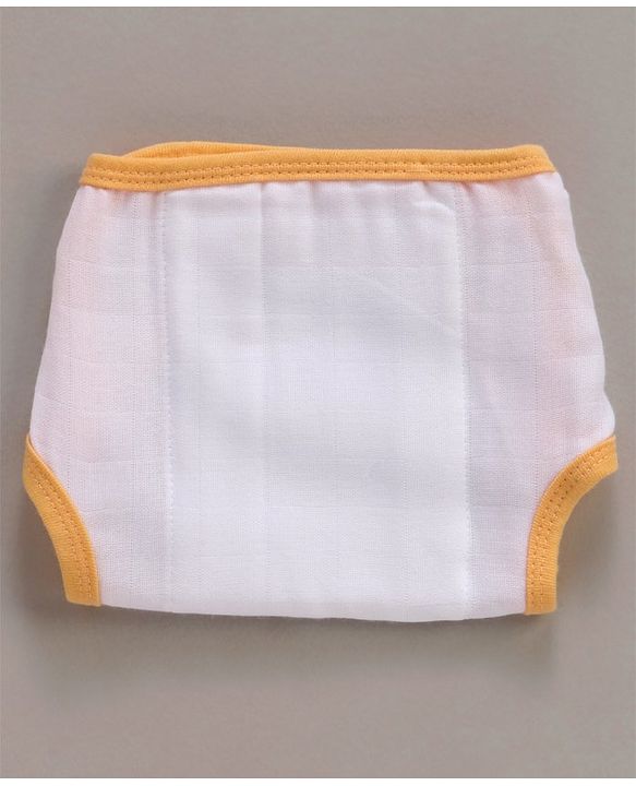 Babyhug 100% Cotton Cloth Nappies With Velcro Small Set Of 5 - Multicolor