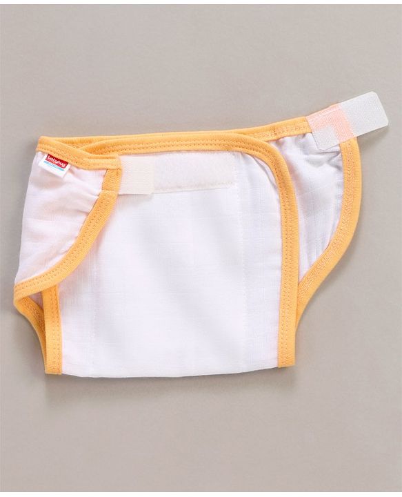 Babyhug 100% Cotton Cloth Nappies With Velcro Small Set Of 5 - Multicolor
