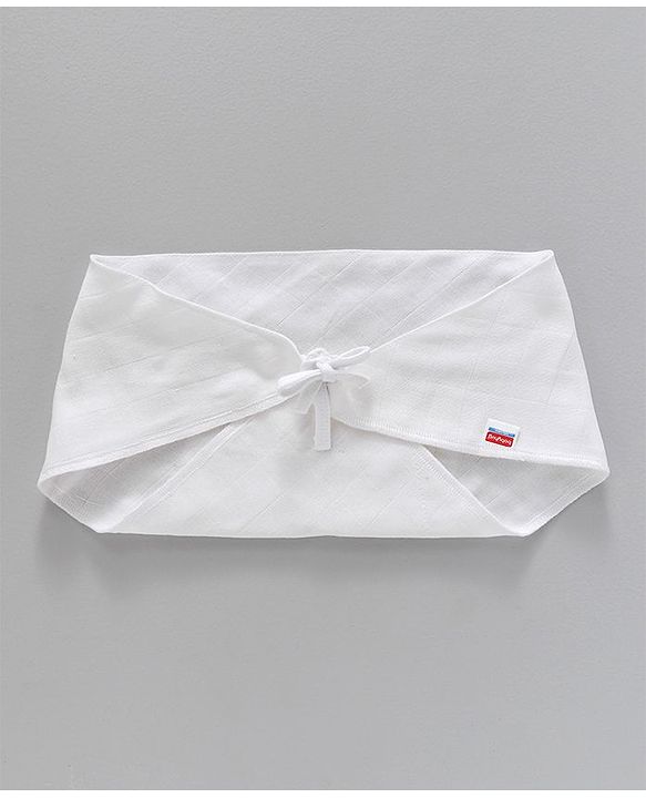 Babyhug 100% Cotton Triangle Cloth Nappies Large Set Of 5 - White