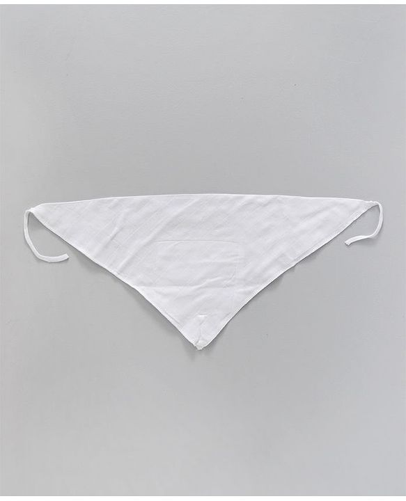 Babyhug 100% Cotton Triangle Cloth Nappies Large Set Of 5 - White