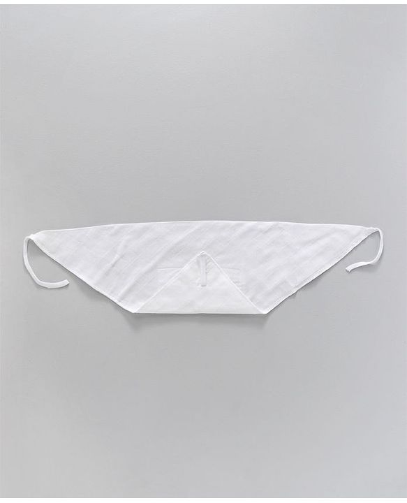 Babyhug 100% Cotton Triangle Cloth Nappies Large Set Of 5 - White