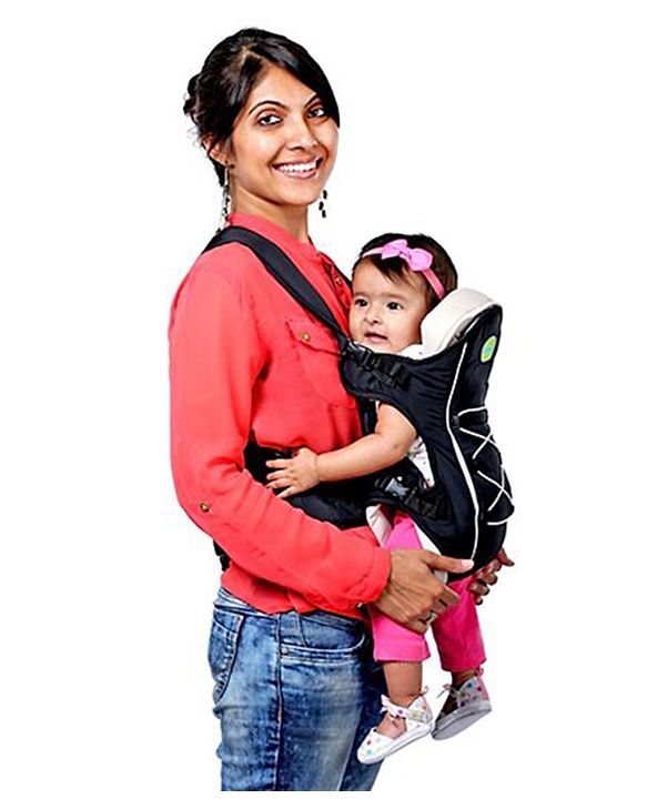 Babyhug Cuddle Up 3 Way Baby Carrier With Padded Lumbar Strap - Red