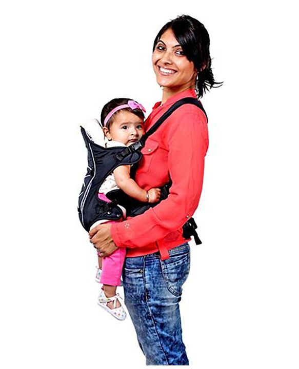 Babyhug Cuddle Up 3 Way Baby Carrier With Padded Lumbar Strap - Red