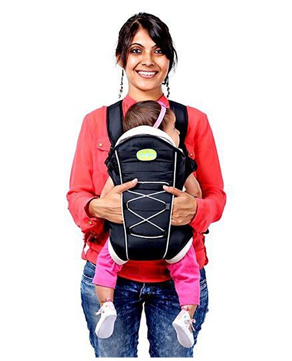 Babyhug Cuddle Up 3 Way Baby Carrier With Padded Lumbar Strap - Red
