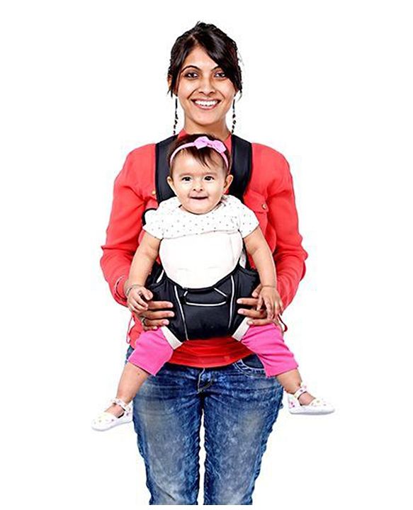 Babyhug Cuddle Up 3 Way Baby Carrier With Padded Lumbar Strap - Red