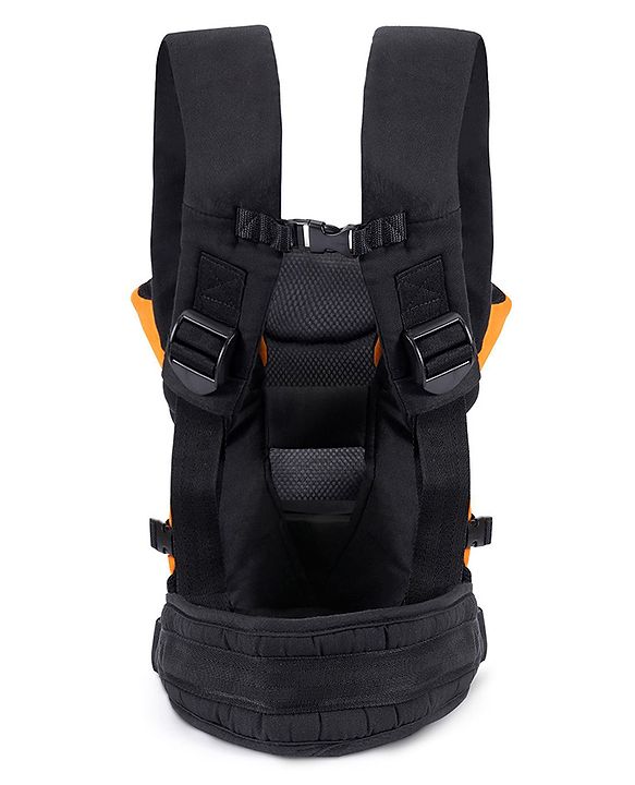 Babyhug Kangaroo Pouch 3 Way Baby Carrier Flexible Head Support - Orange & Black