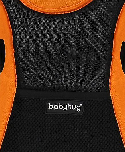 Babyhug Kangaroo Pouch 3 Way Baby Carrier Flexible Head Support - Orange & Black