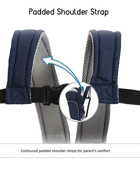 Babyhug Comfort Nest 3 Way Baby Carrier With Adjustable Infant Head Support - Navy