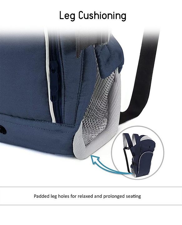 Babyhug Comfort Nest 3 Way Baby Carrier With Adjustable Infant Head Support - Navy