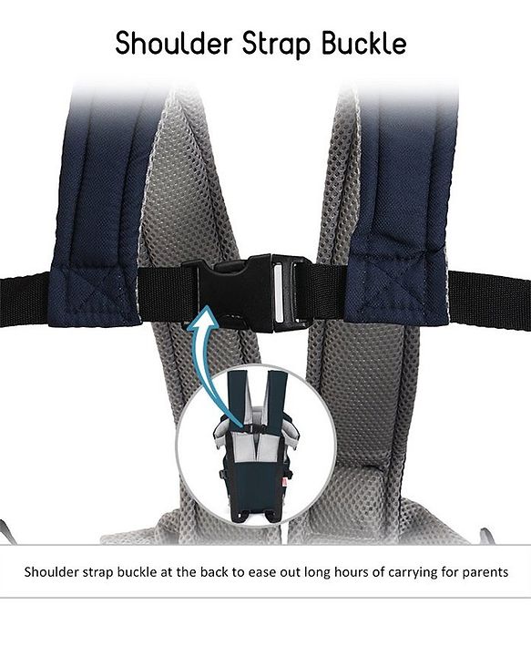 Babyhug Comfort Nest 3 Way Baby Carrier With Adjustable Infant Head Support - Navy