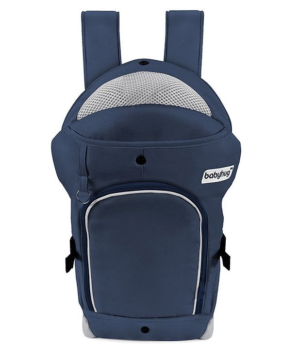 Babyhug Comfort Nest 3 Way Baby Carrier With Adjustable Infant Head Support - Navy