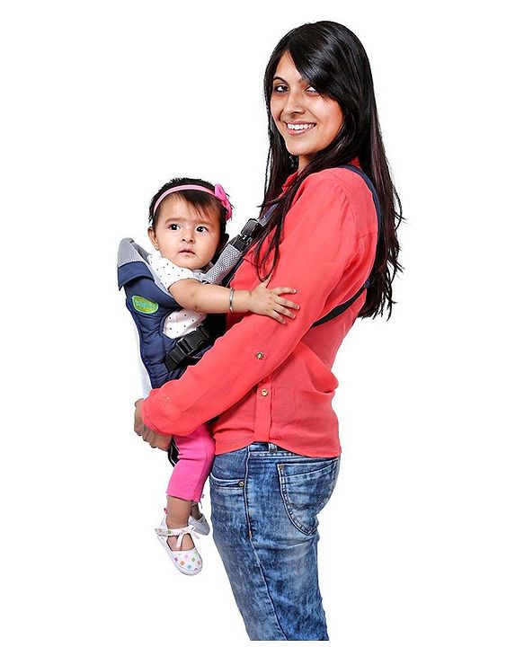 Babyhug Comfort Nest 3 Way Baby Carrier With Adjustable Infant Head Support - Navy
