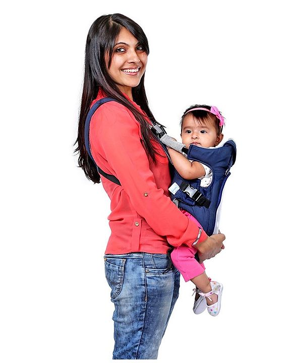 Babyhug Comfort Nest 3 Way Baby Carrier With Adjustable Infant Head Support - Navy