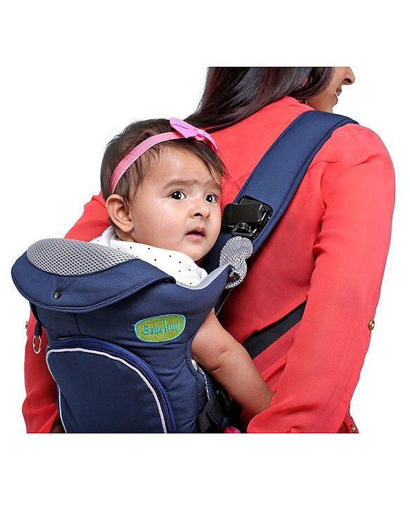 Babyhug Comfort Nest 3 Way Baby Carrier With Adjustable Infant Head Support - Navy