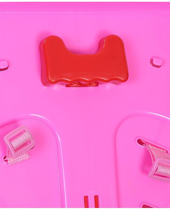 Babyhug Easy Diner High Chair With 5 Adjustable Heights & 3 Level Seat Recline - Pink