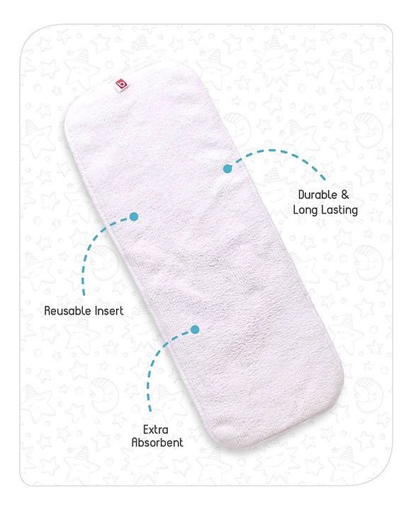 Babyhug Free Size Reusable Cloth Nappies With Insert - Red