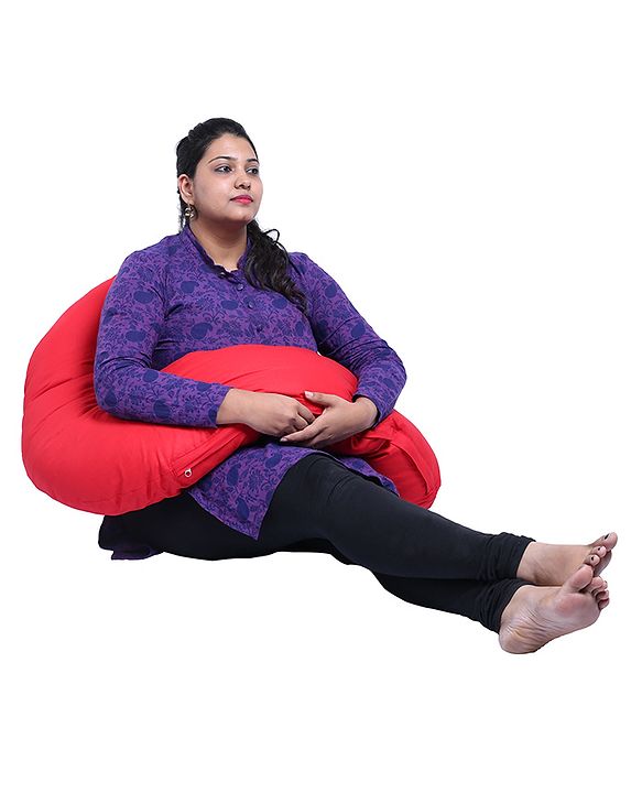 Babyhug C Shape Maternity Pillow - Red