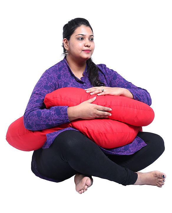 Babyhug C Shape Maternity Pillow - Red