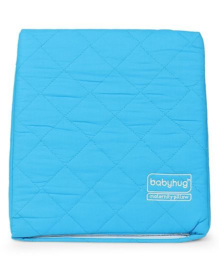 Babyhug Maternity Wedge Pillow With Quilted Cover - Blue