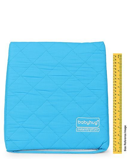 Babyhug Maternity Wedge Pillow With Quilted Cover - Blue
