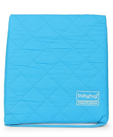 Babyhug Maternity Wedge Pillow With Quilted Cover - Blue
