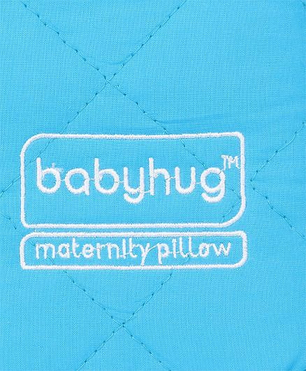 Babyhug Maternity Wedge Pillow With Quilted Cover - Blue