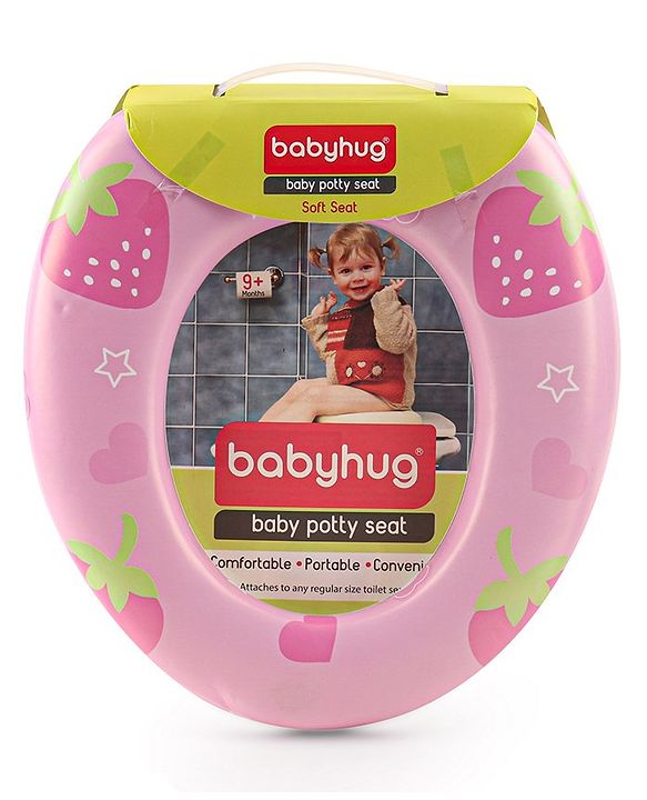 Babyhug Soft Cushioned Baby Potty Seat Strawberry Print - Pink