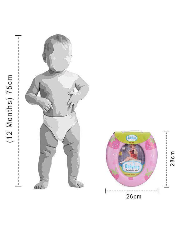Babyhug Soft Cushioned Baby Potty Seat Strawberry Print - Pink