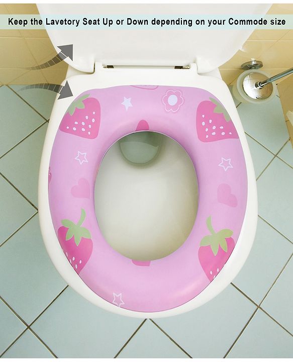 Babyhug Soft Cushioned Baby Potty Seat Strawberry Print - Pink
