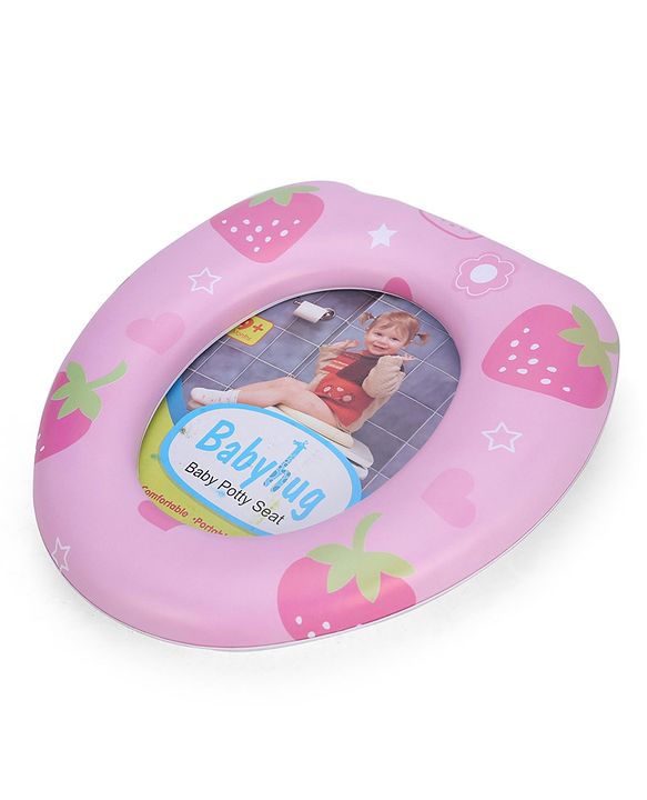 Babyhug Soft Cushioned Baby Potty Seat Strawberry Print - Pink
