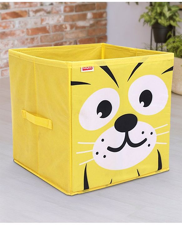 Babyhug Storage Bin Tiger Print - Yellow