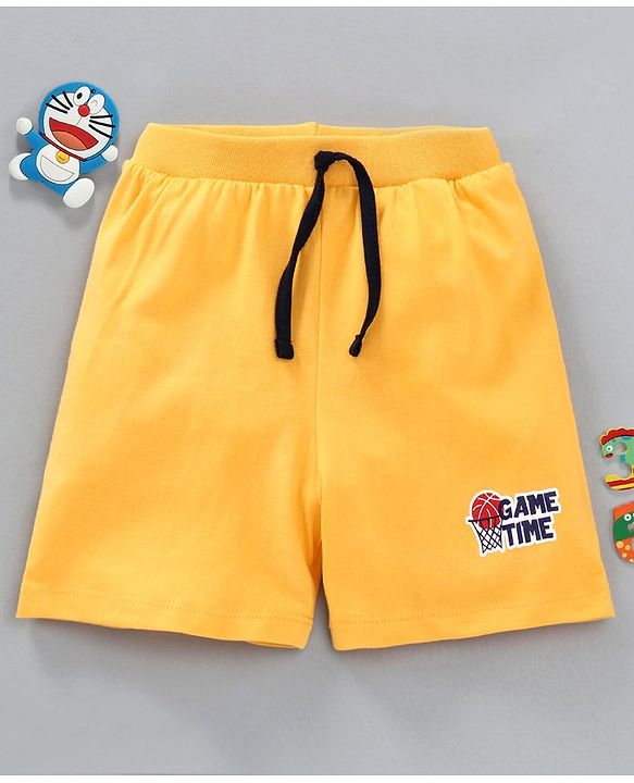 Babyhug Shorts Game Time Print - Yellow